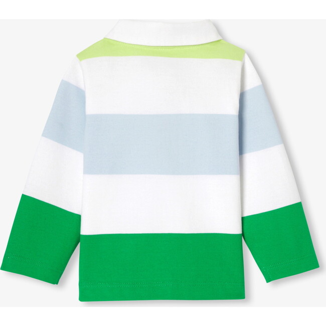 Baby Boy Long/Sleeve Polo Shirt White/Green - Polo Shirts - 2