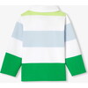 Baby Boy Long/Sleeve Polo Shirt White/Green - Polo Shirts - 2