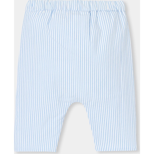 Baby Boy Seersucker Trousers White/Blue - Pants - 2