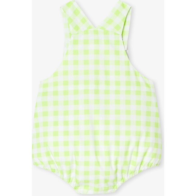 Baby Boy Gingham Romper White/Green - Rompers - 2