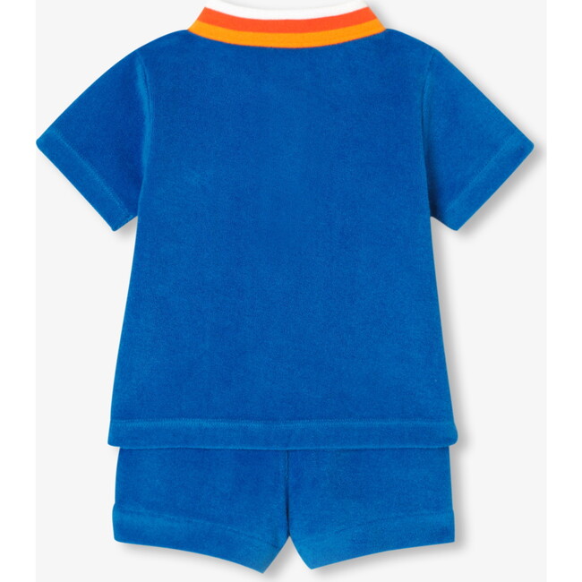 Baby Boy French Terry Shorts Set Prussian Blue - Mixed Apparel Set - 2