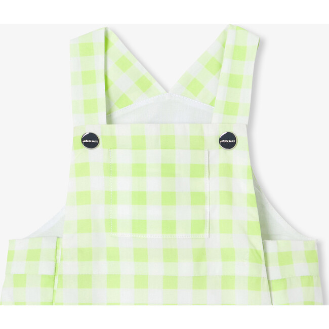 Baby Boy Gingham Romper White/Green - Rompers - 3