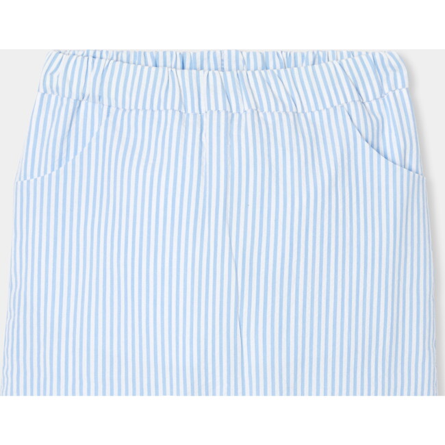 Baby Boy Seersucker Trousers White/Blue - Pants - 3