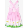 Girl Cross/Over Back Dress White/Pink - Dresses - 2