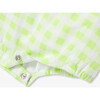 Baby Boy Gingham Romper White/Green - Rompers - 4