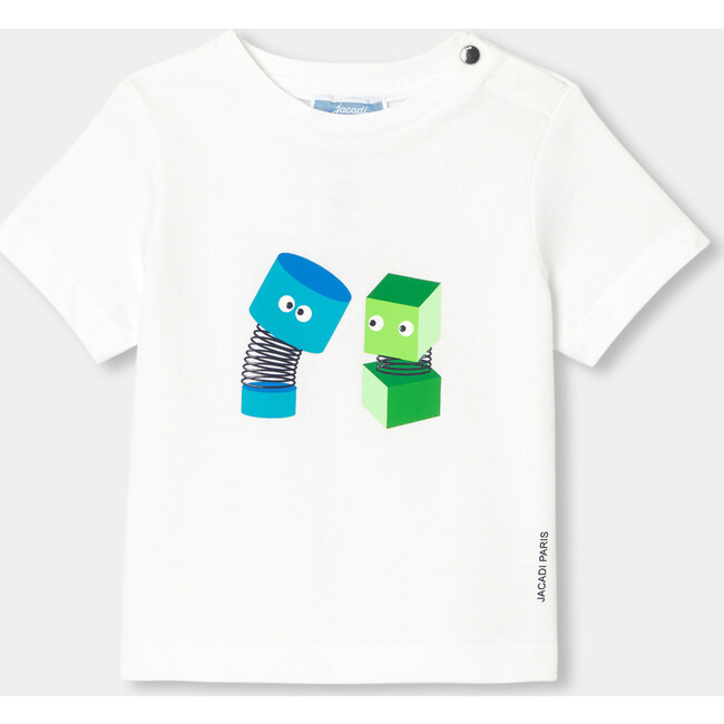 Baby Boy Short Sleeve T-Shirt White - T-Shirts - 1