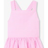 Girl Cross/Over Back Dress White/Pink - Dresses - 3