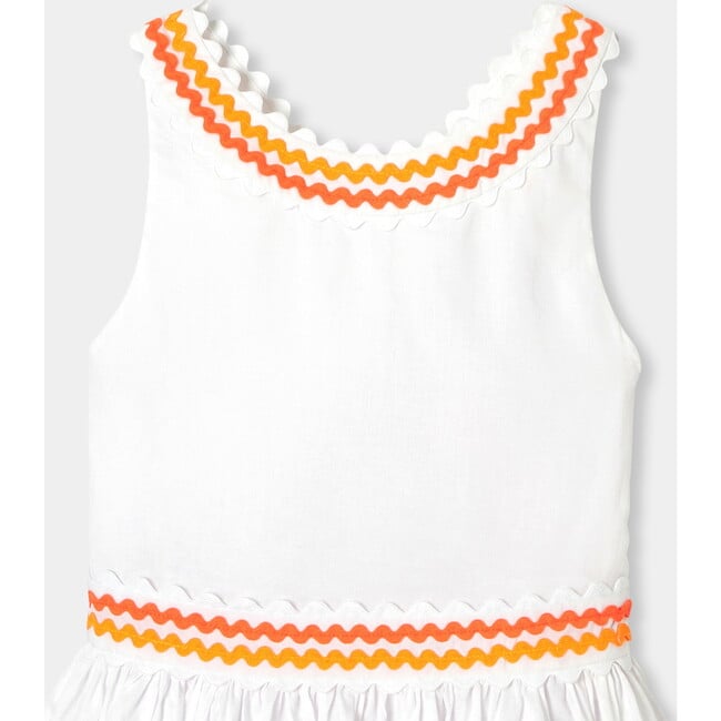 Girl Dress In Cotton Voile White - Dresses - 3