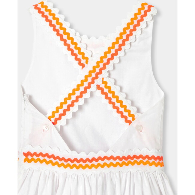 Girl Dress In Cotton Voile White - Dresses - 4