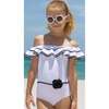 Edna One-Piece Swimsuit, White - One Pieces - 2
