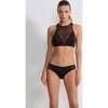 Alba Halter Transparant Woman Bikini, Black - Two Pieces - 1 - thumbnail