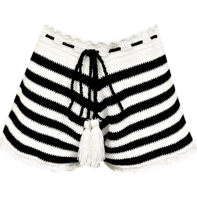 Pia Hand-Crochet Drawstring Short, Multicolors