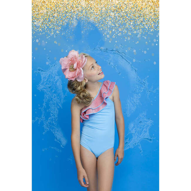 Nani Sleeveless One-Piece Swimsuit, Blue - One Pieces - 2