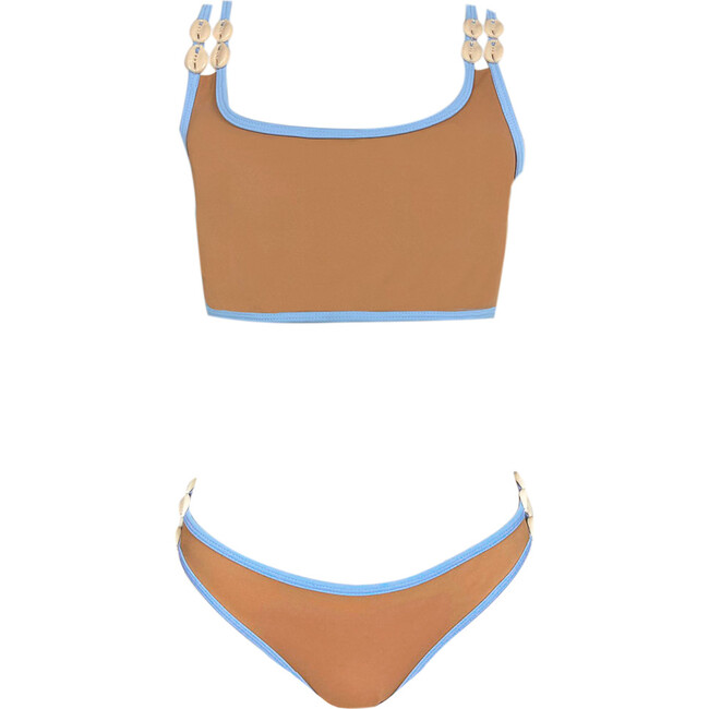 Lorena Sleeveless Two-Piece Bikini, Brown