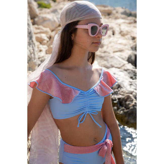 Lucca Sleeveless Two-Piece Bikini, Blue - Two Pieces - 4