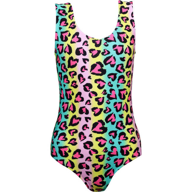 Fancy Animal Print Sleeveless One-Piece Swimsuit, Multicolors