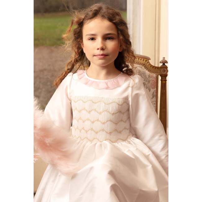 Sofia White Taffeta Long Sleeve Dress - Dresses - 2