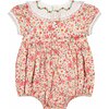 Celestine Red Floral Smocked Romper - Rompers - 1 - thumbnail