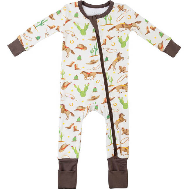 Baby Bamboo Pajamas W/ DreamCuffs®, Western - Footie Pajamas - 2
