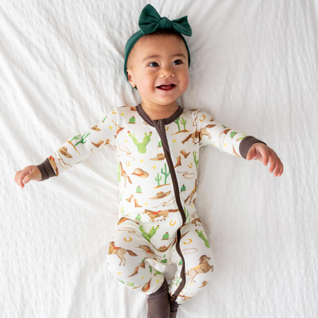 Baby Bamboo Pajamas W/ DreamCuffs®, Western - Footie Pajamas - 4