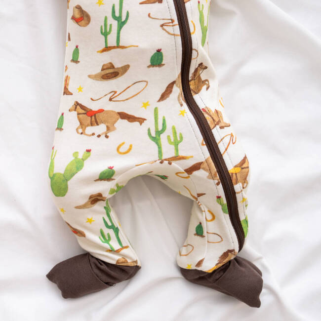 Baby Bamboo Pajamas W/ DreamCuffs®, Western - Footie Pajamas - 5