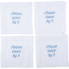 Please Leave by 9 Cocktail Napkins, Light Blue - Tabletop - 1 - thumbnail