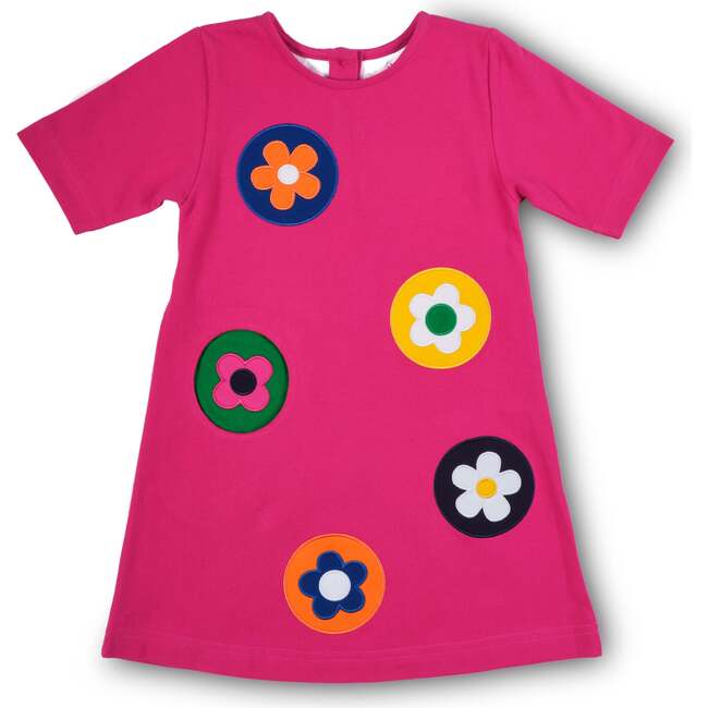 Pique Knit Dress With Flower Dots