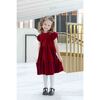 Stretch Velvet Dress With Tulip Sleeves - Dresses - 2