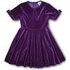 Stretch Velvet Dress With Sleeve Bows - Dresses - 1 - thumbnail