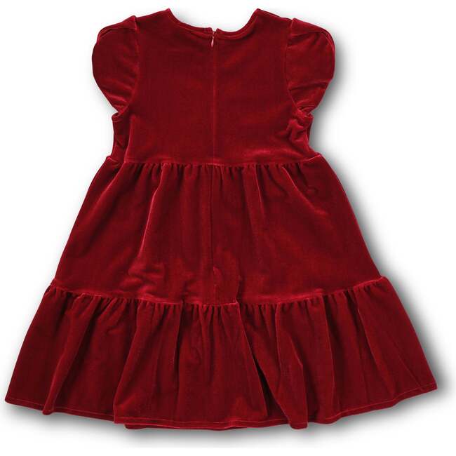 Stretch Velvet Dress With Tulip Sleeves - Dresses - 4