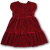 Stretch Velvet Dress With Tulip Sleeves - Dresses - 4