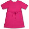 Pique Knit Dress With Flower Dots - Dresses - 3