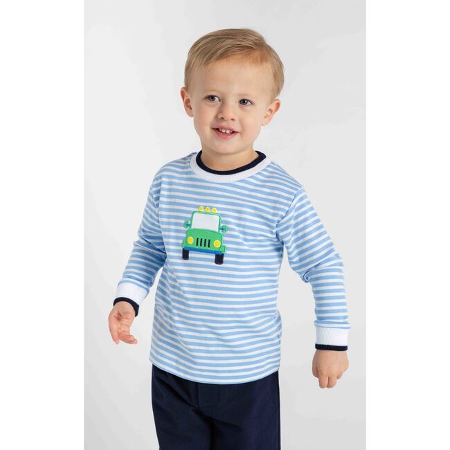 Stripe Knit Shirt With Safari Jeep - Shirts - 2