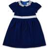 Velvet Dress With Lace Collar - Dresses - 1 - thumbnail