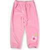 Velour Jogger Pants With Flower - Pants - 1 - thumbnail