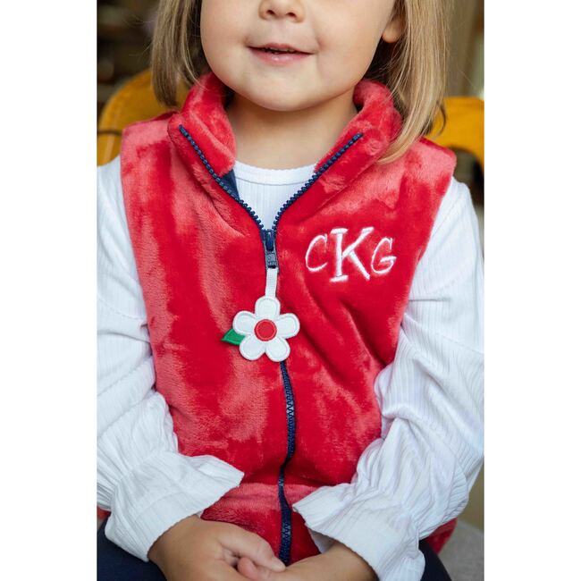 Plush Fleece Zip Up Vest - Vests - 2