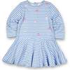 Stripe Knit Dress With Embroidered Flowers - Dresses - 1 - thumbnail