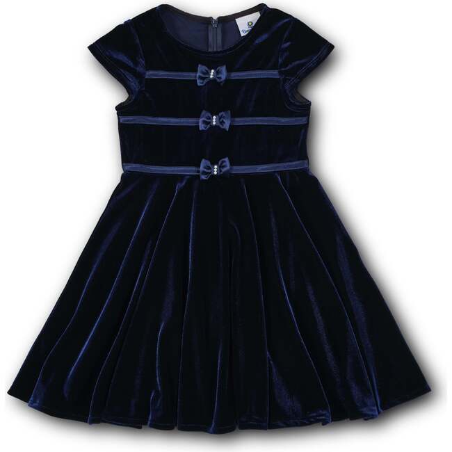 Stretch Velvet Dress With Pearls