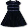 Stretch Velvet Dress With Pearls - Dresses - 1 - thumbnail