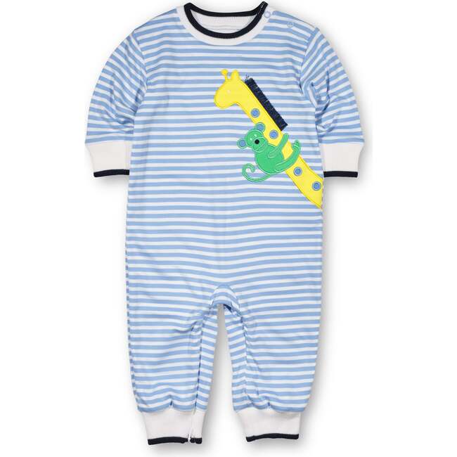 Stripe Knit Longall With Giraffe & Monkey