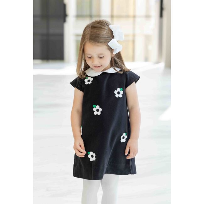 Velvet Dress With Flowers - Dresses - 2