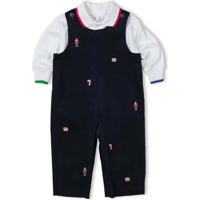 Corduroy Longall w/ Allover Embroidery - Rompers - 2
