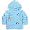 Velour Hoodie With Airplanes - Sweatshirts - 1 - thumbnail