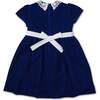 Velvet Dress With Lace Collar - Dresses - 3