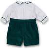 Pique And Velvet Long Sleeve All In One Shortall - Rompers - 3