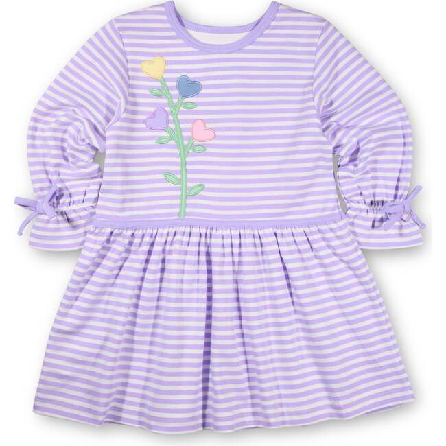 Knit Dress With Heart Flowers