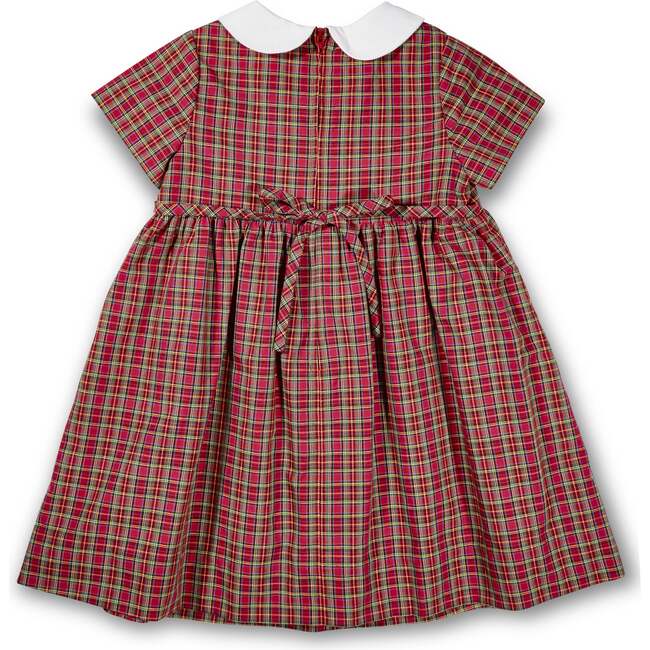 Plaid Dress With Flowers - Dresses - 3