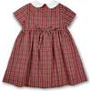 Plaid Dress With Flowers - Dresses - 3