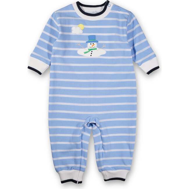 Stripe Knit Longall With Melting Snowman