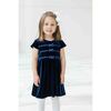 Stretch Velvet Dress With Pearls - Dresses - 3